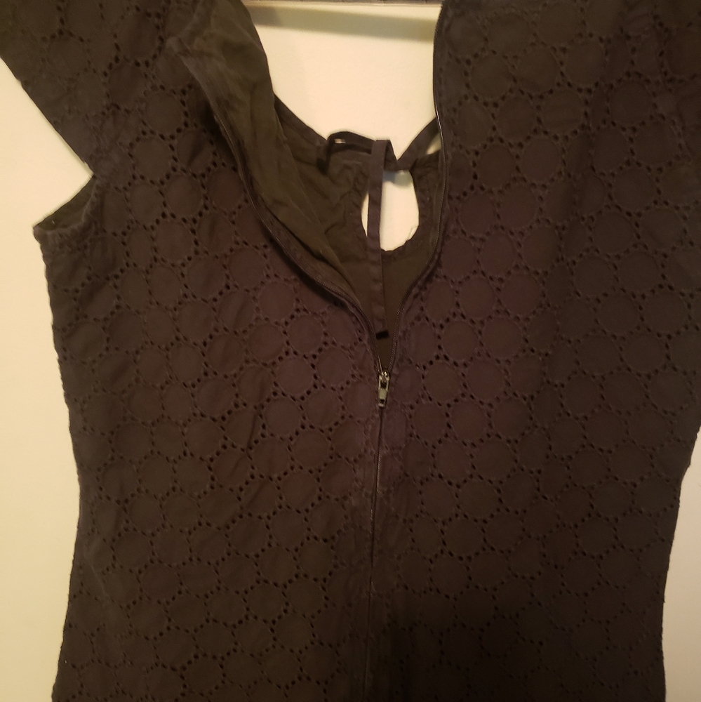 GHOSTS & ANGELS - Black Mini Dress - Dotted, Keyhole Tie-Up Front/Zip Back - Med - Picture 4 of 8